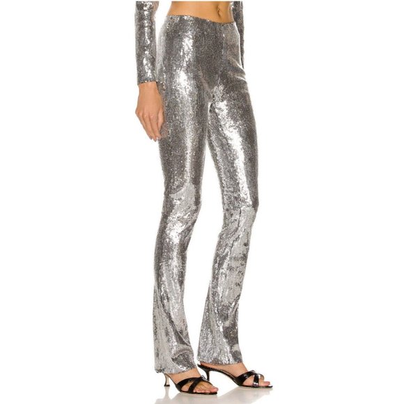 DANIELE CARLOTTA Sequin Pants Silver - Picture 3 of 7